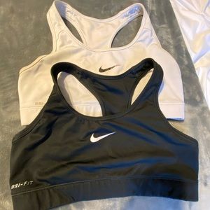 Black and White Nike Dri Fit Sports Bra